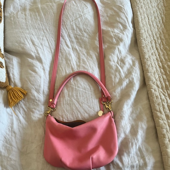 Clare V. Petit Moyen Pink Leather Crossbody Bag - Picture 5 of 5